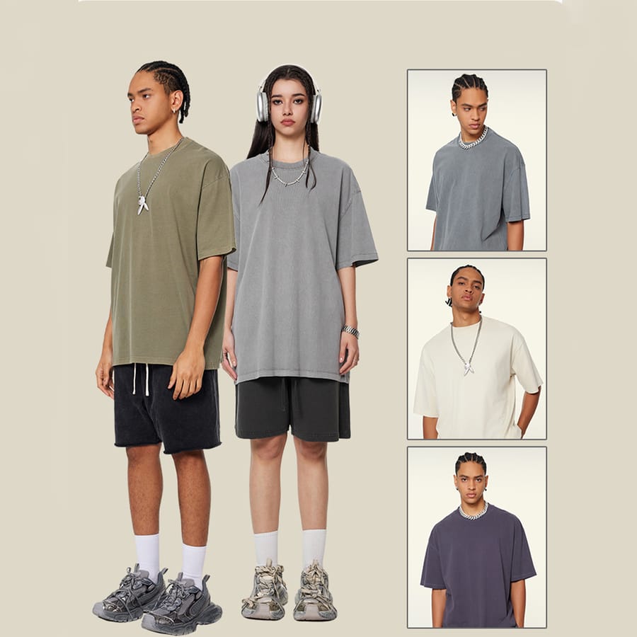 Cotton Terry 270GSM Light Wash T-Shirt thumbnail 2