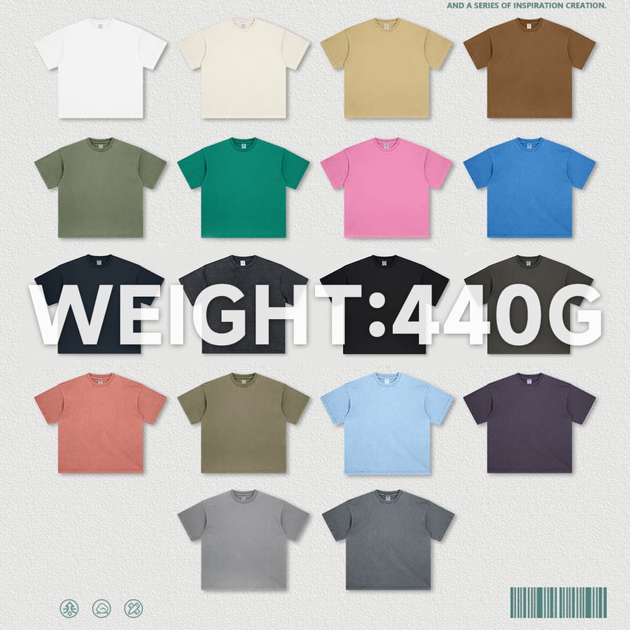 Cotton Terry 270GSM Light Wash T-Shirt thumbnail 4