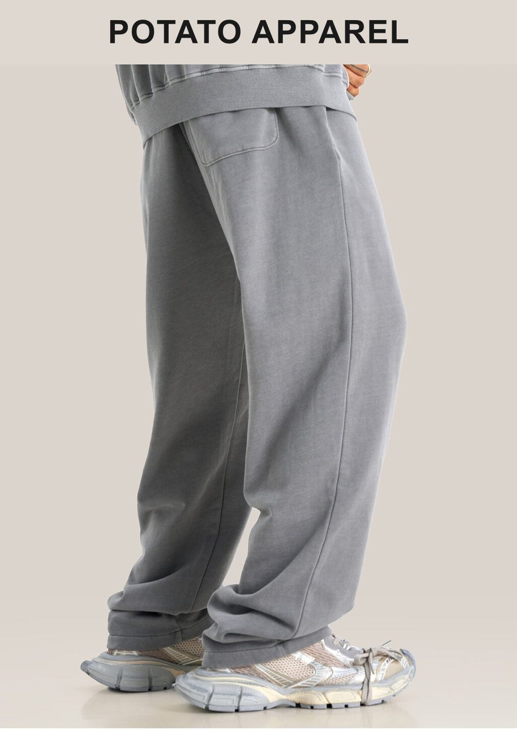 Cotton Terry 380Gsm Vintage Washed Straight Leg Sweatpants – detail 11
