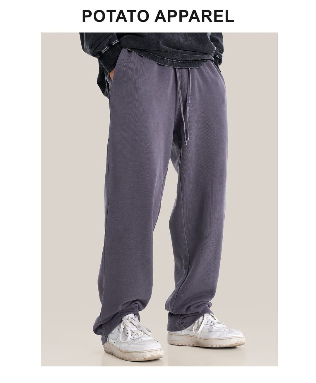 Cotton Terry 380Gsm Vintage Washed Straight Leg Sweatpants – detail 13