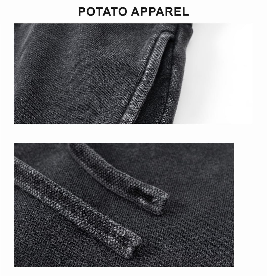 Cotton Terry 380Gsm Vintage Washed Straight Leg Sweatpants – detail 6