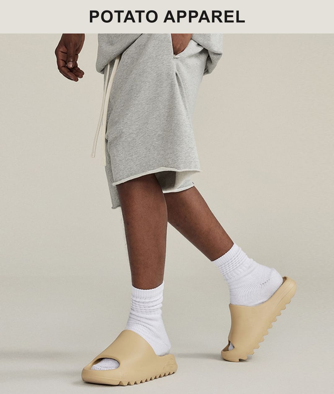 Cotton Terry 385GSM Washed Raw Edge Shorts – detail 15