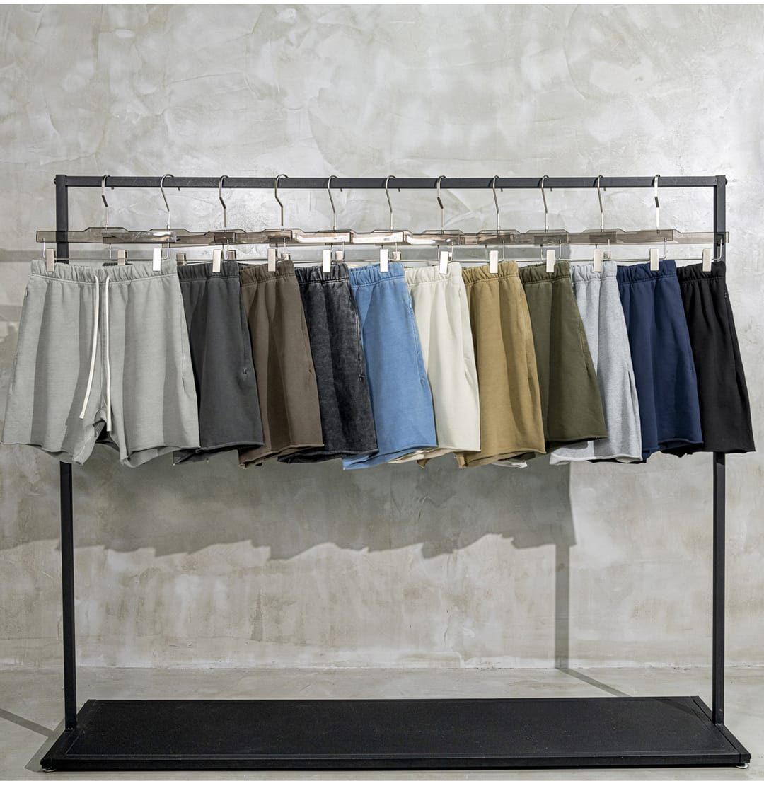 Cotton Terry 385GSM Washed Raw Edge Shorts – detail 9