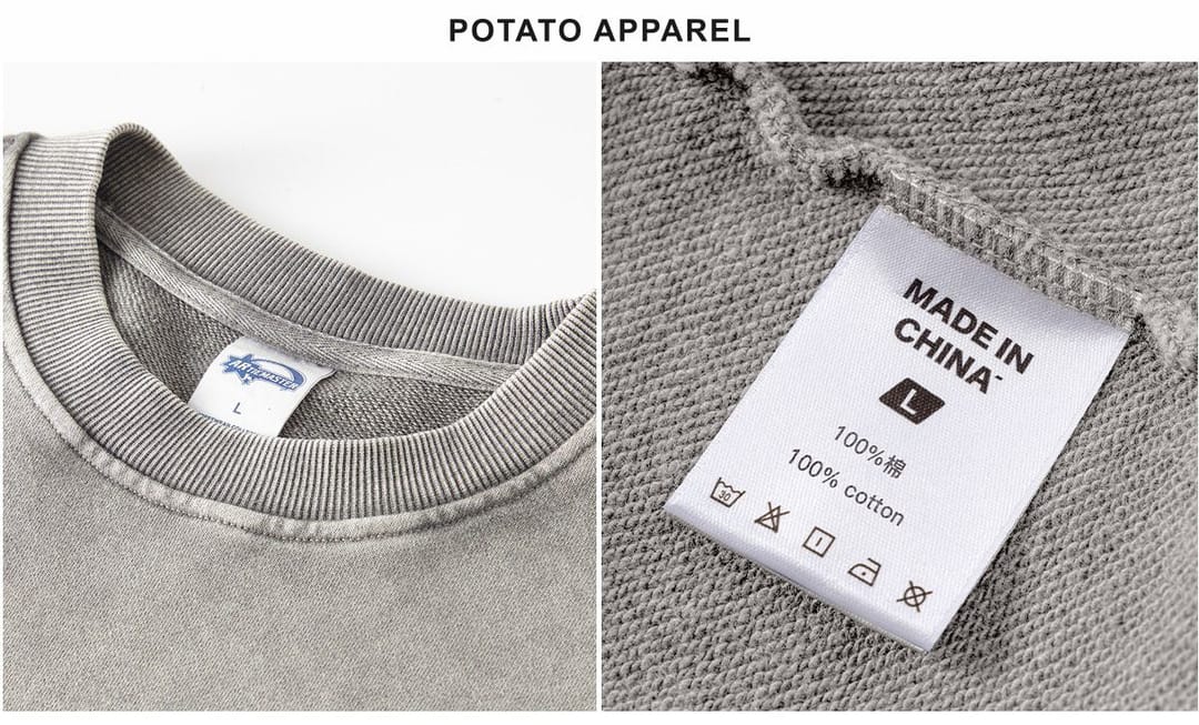 Cotton Terry 420Gsm Oversized Snow Wash Sweatshirt – detail 6