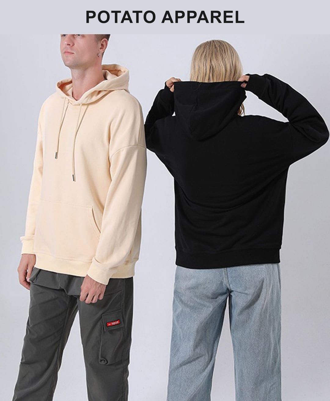 Custom Unisex Drop shoulder Hoodies – detail 11