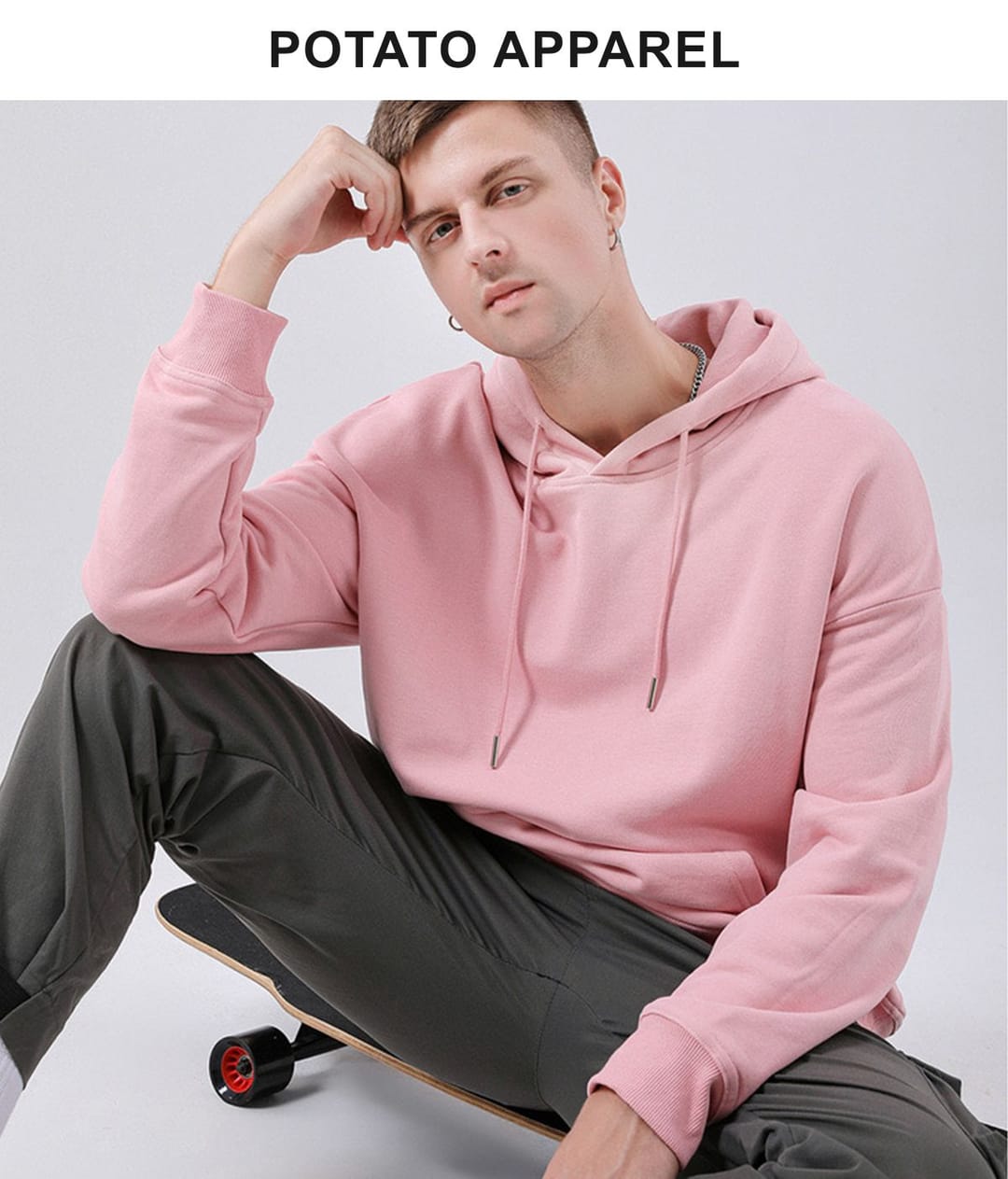 Custom Unisex Drop shoulder Hoodies – detail 13