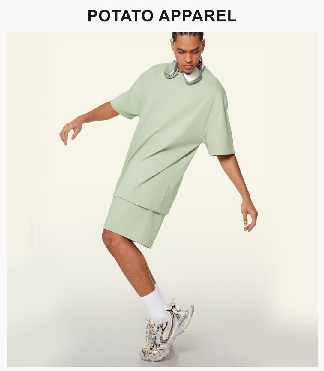 Double Yarn Cotton 345GSM Oversized T-Shirt – detail 11