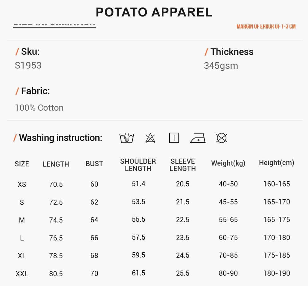 Double Yarn Cotton 345GSM Oversized T-Shirt – detail 2