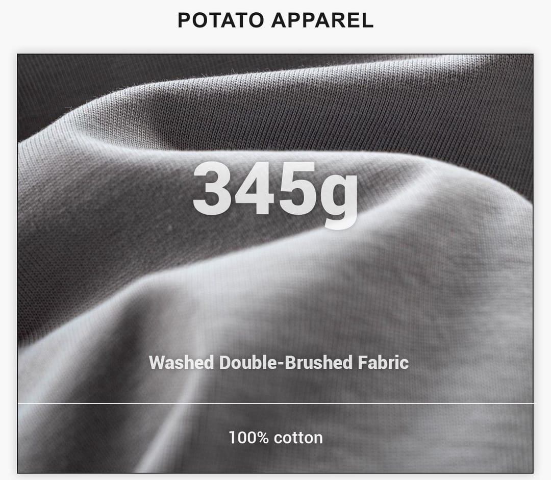 Double Yarn Cotton 345GSM Oversized T-Shirt – detail 4
