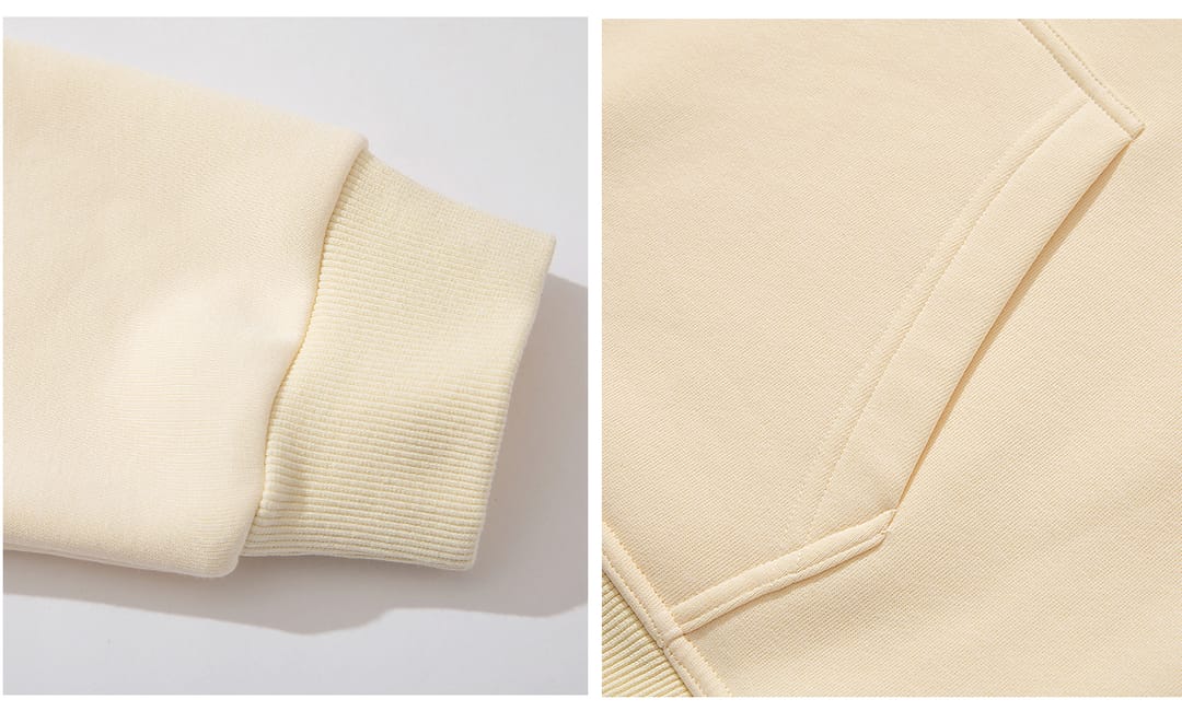 Drop Shoulder Blank Sherpa Fleece Hoodie Unisex 300gsm – detail 7