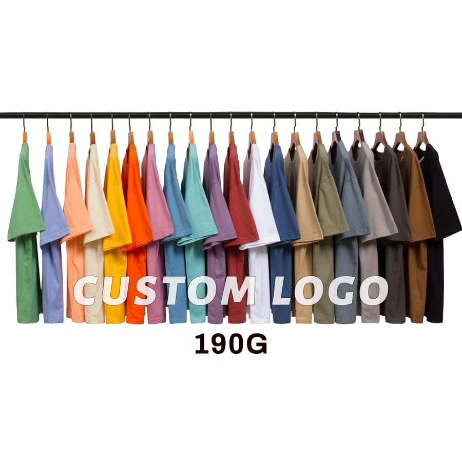 Drop Shoulder Thin Cotton Oversize T-shirt 190GSM 20 colors thumbnail 6