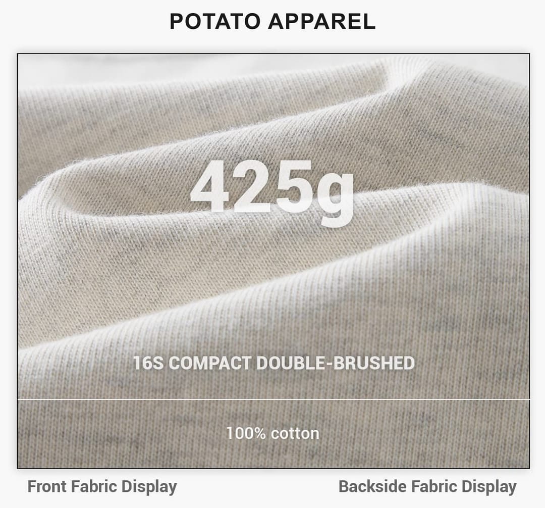 Extra Thick 425GSM Drop Shoulder Oversize T Shirt – detail 5