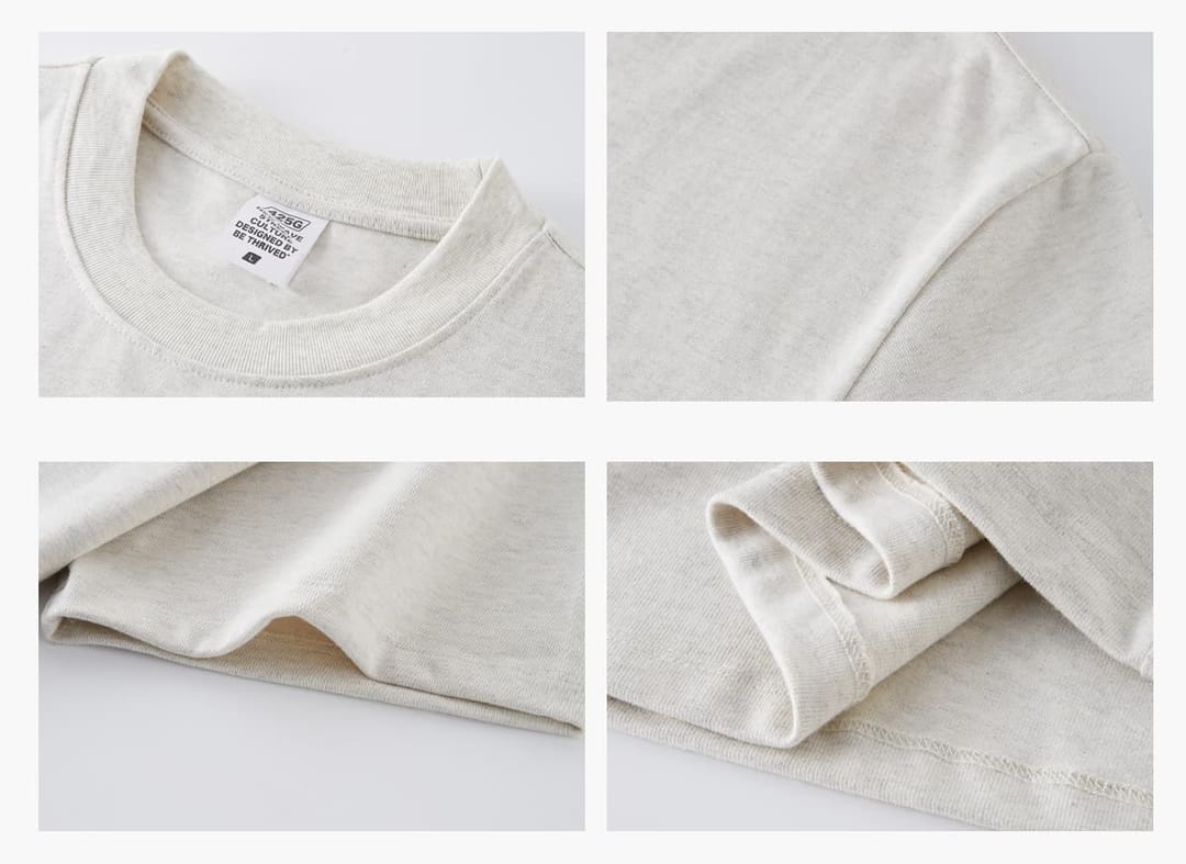 Extra Thick 425GSM Drop Shoulder Oversize T Shirt – detail 6