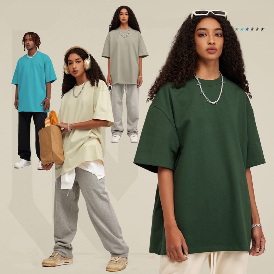 Extra Thick 425GSM Drop Shoulder Oversize T Shirt thumbnail 2