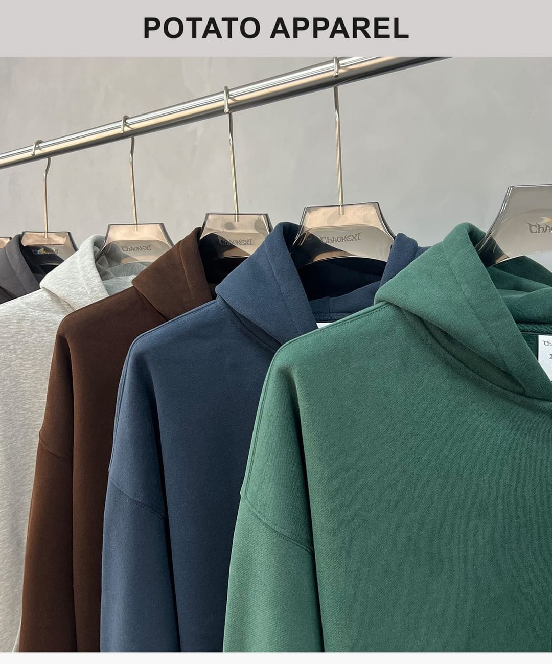 Fleece 345Gsm Oversized Zip-Up Boxy Fit Hoodie – detail 12