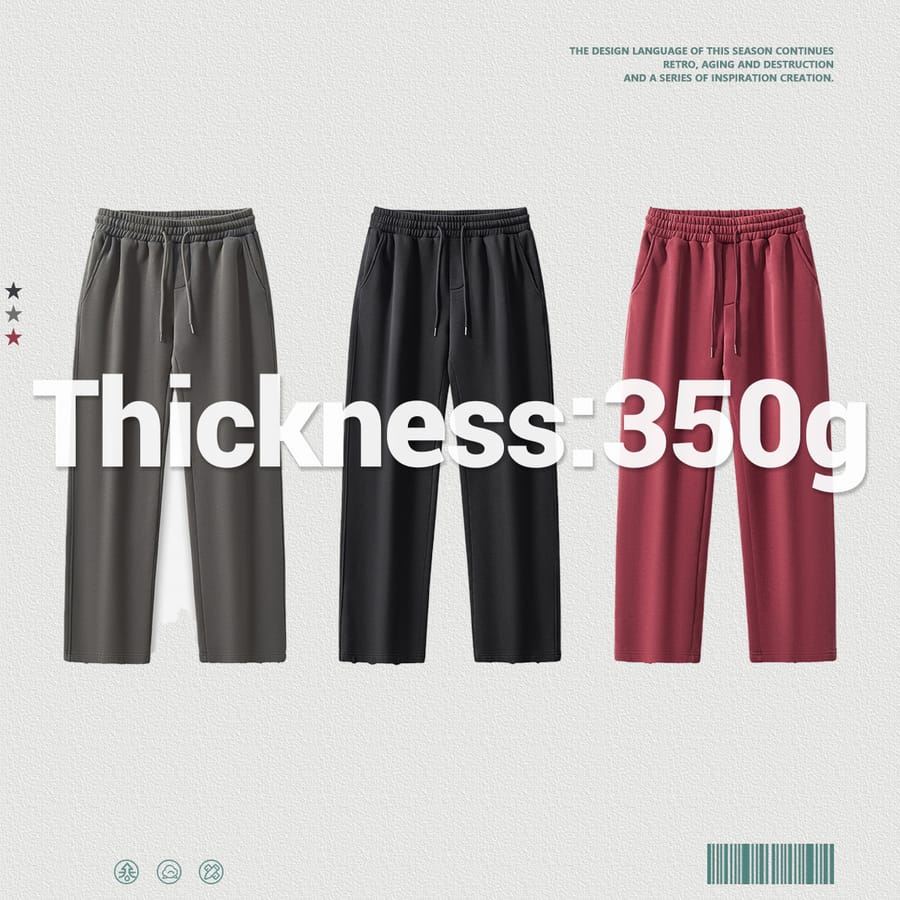 Fleece 350Gsm Distressed Acid Wash Sweatpants thumbnail 4