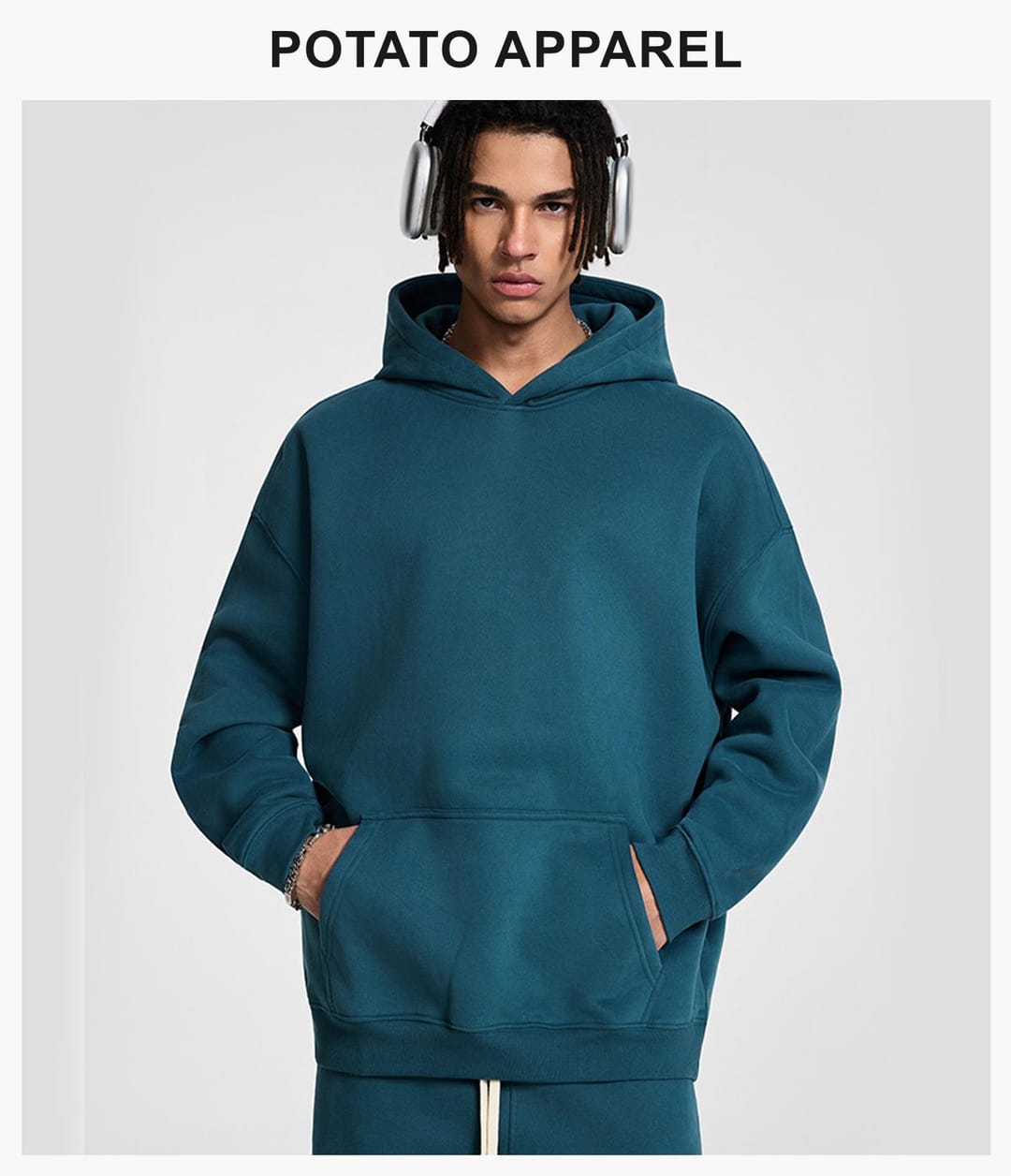 Fleece 350Gsm Oversized Hoodie without String – detail 12