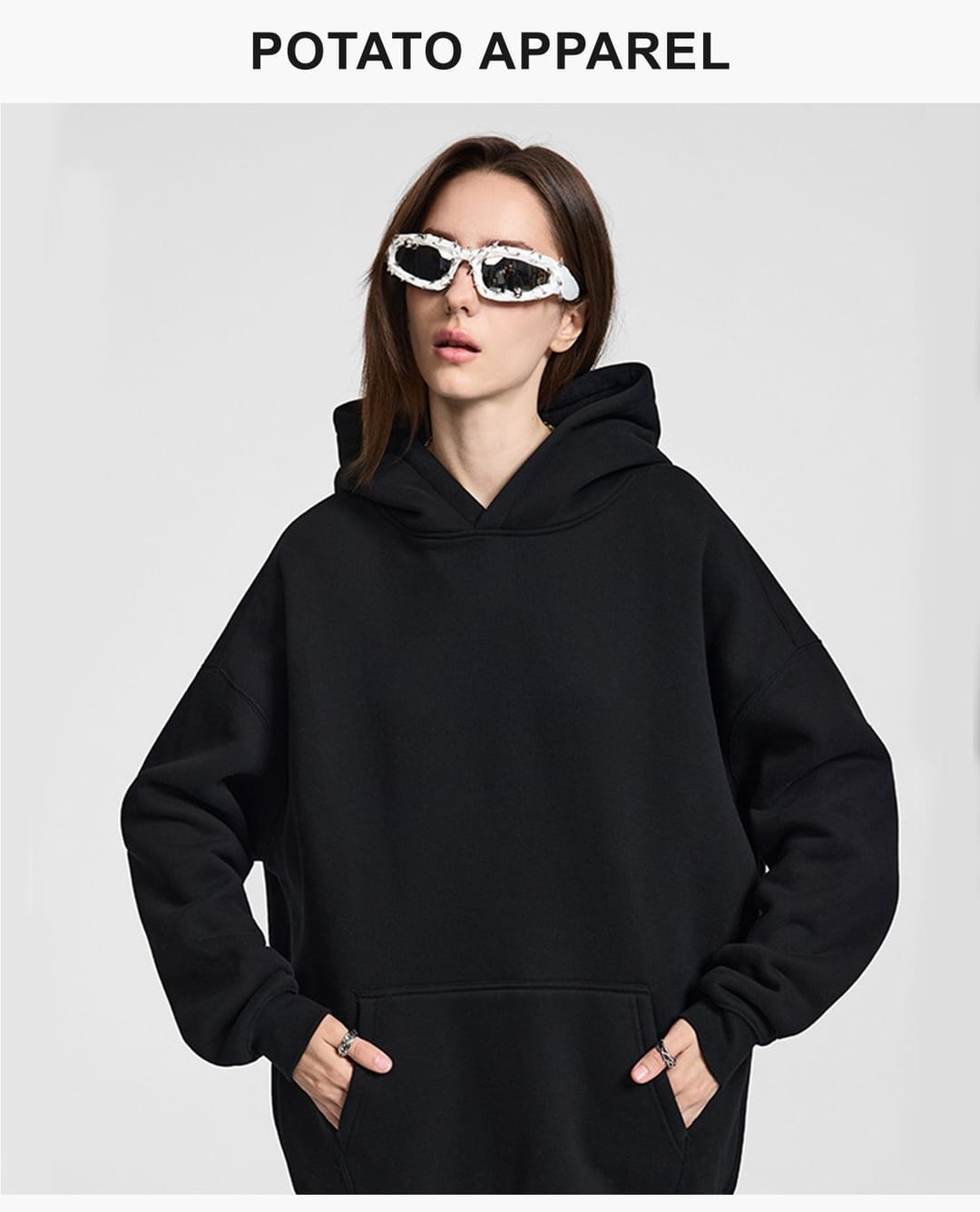 Fleece 350Gsm Oversized Hoodie without String – detail 9