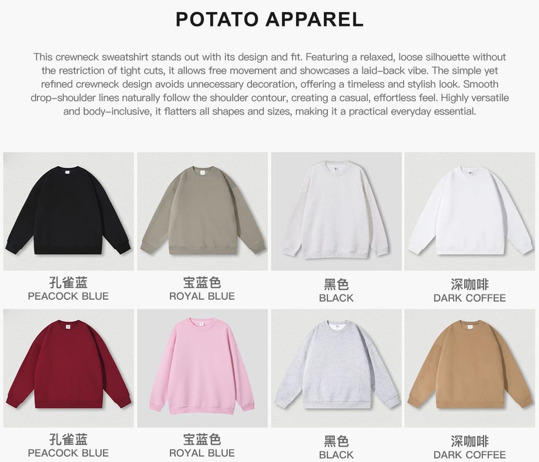 Fleece 350Gsm Overszied Crewneck Sweatshirt – detail 3