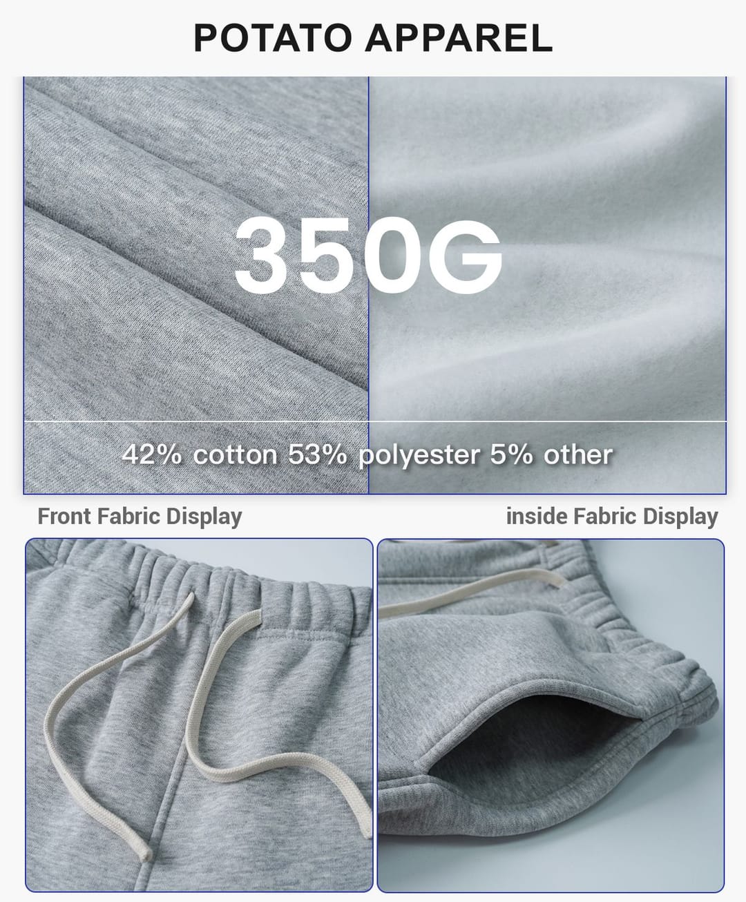 Fleece 350Gsm Straight Leg Sweatpants – detail 6