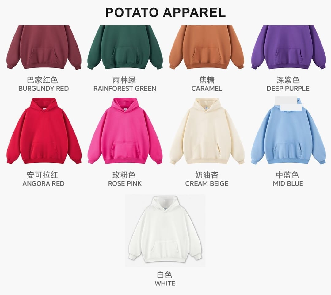 Fleece 350Gsm Unisex Oversized Hoodie S-5XL – detail 4