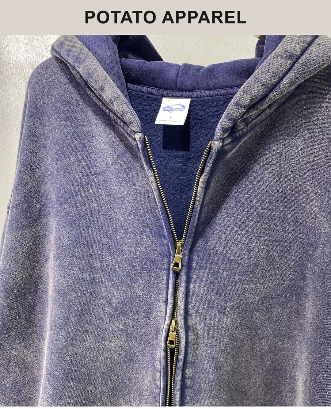 Fleece 360gsm Vintage Wash Doubler Side Zipper Hoodie – detail 10