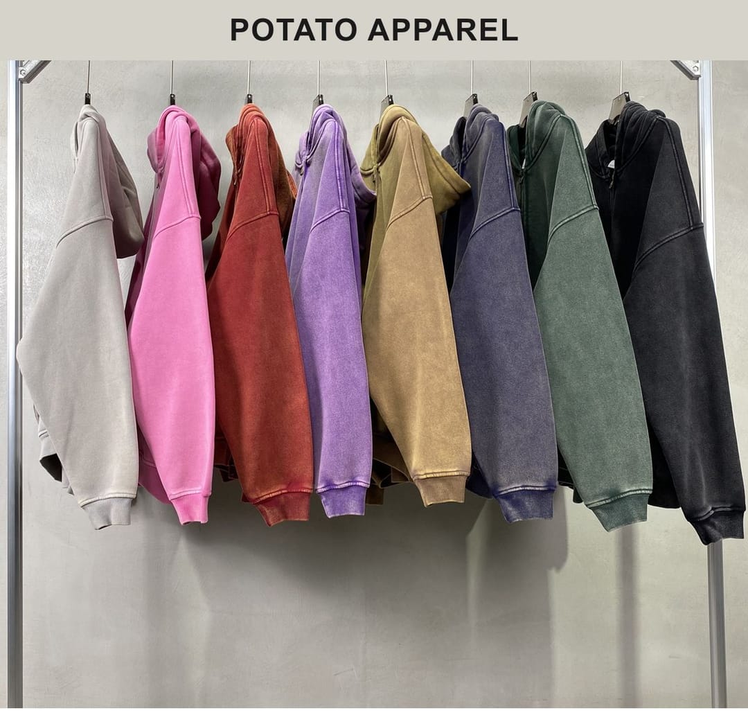 Fleece 360gsm Vintage Wash Doubler Side Zipper Hoodie – detail 8