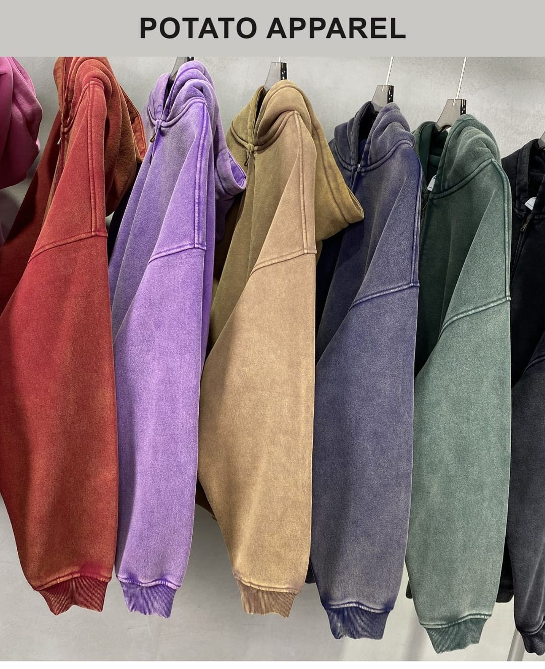 Fleece 360gsm Vintage Wash Doubler Side Zipper Hoodie – detail 9