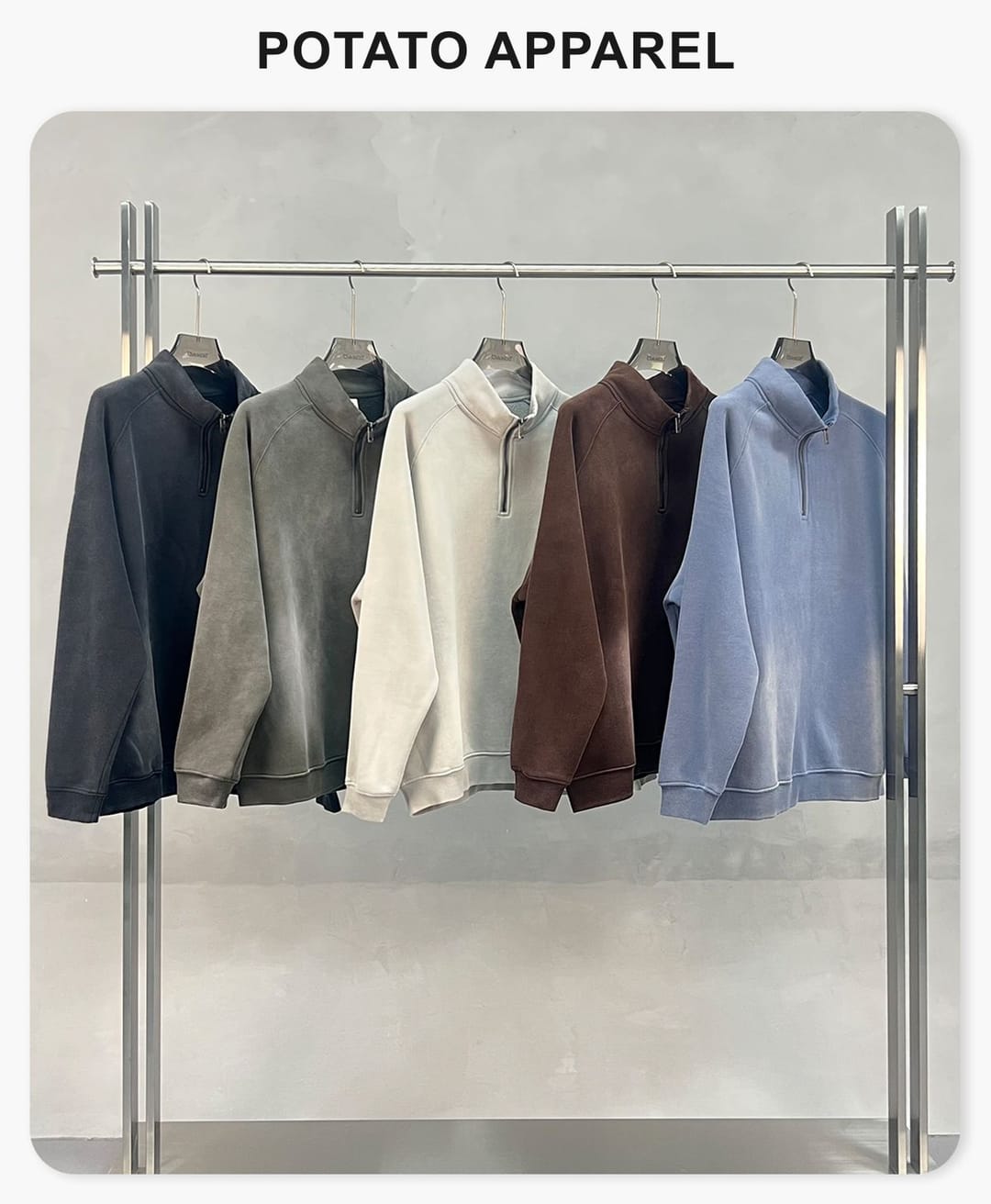 Fleece 365gsm Quater Zipper Spary Wash Sweatshirt – detail 1