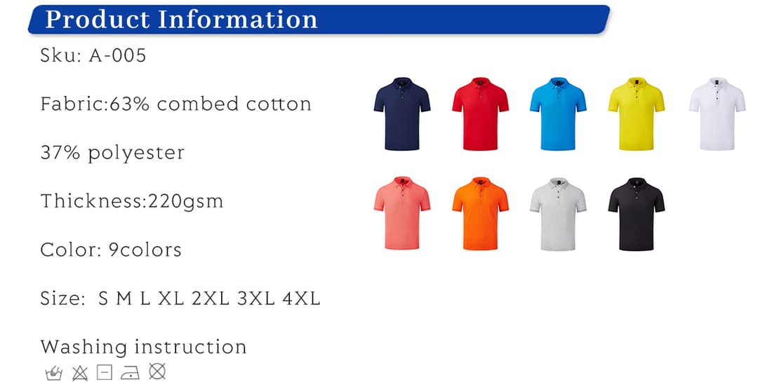 Golf 220Gsm Mens Slim FIt Business Polo – detail 1