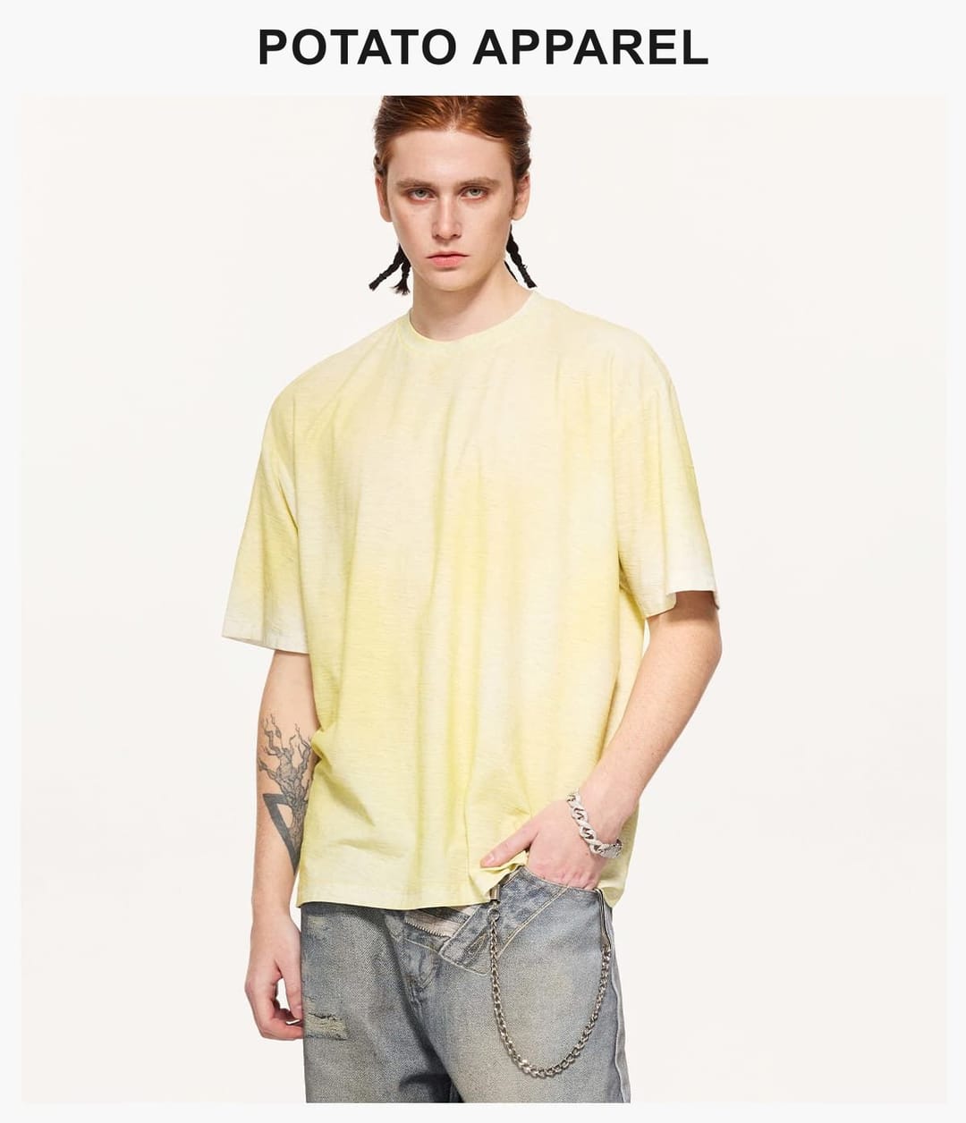 Hand-Dyed Linen Cotton Cooling Oversized T-shirt – detail 10
