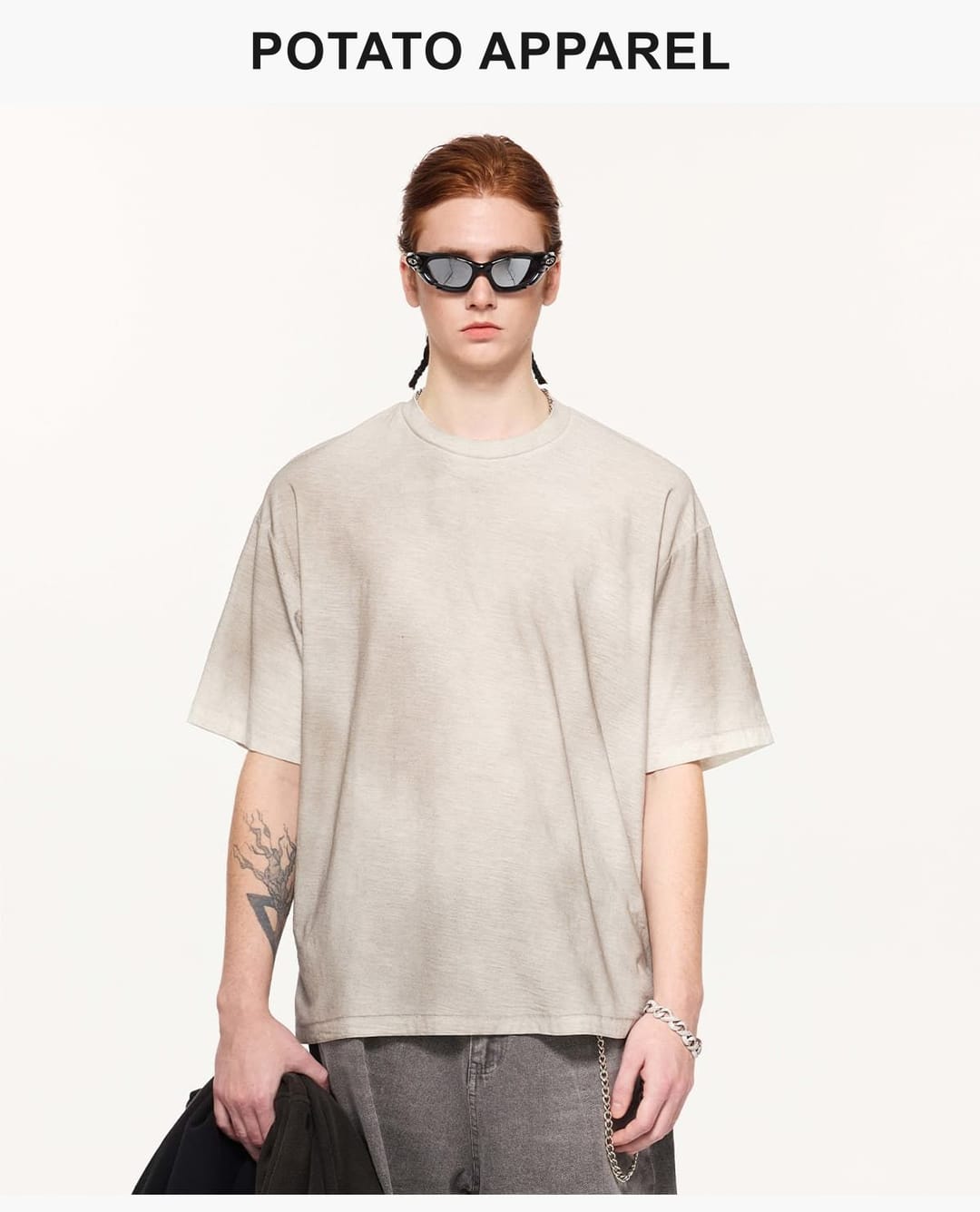 Hand-Dyed Linen Cotton Cooling Oversized T-shirt – detail 8