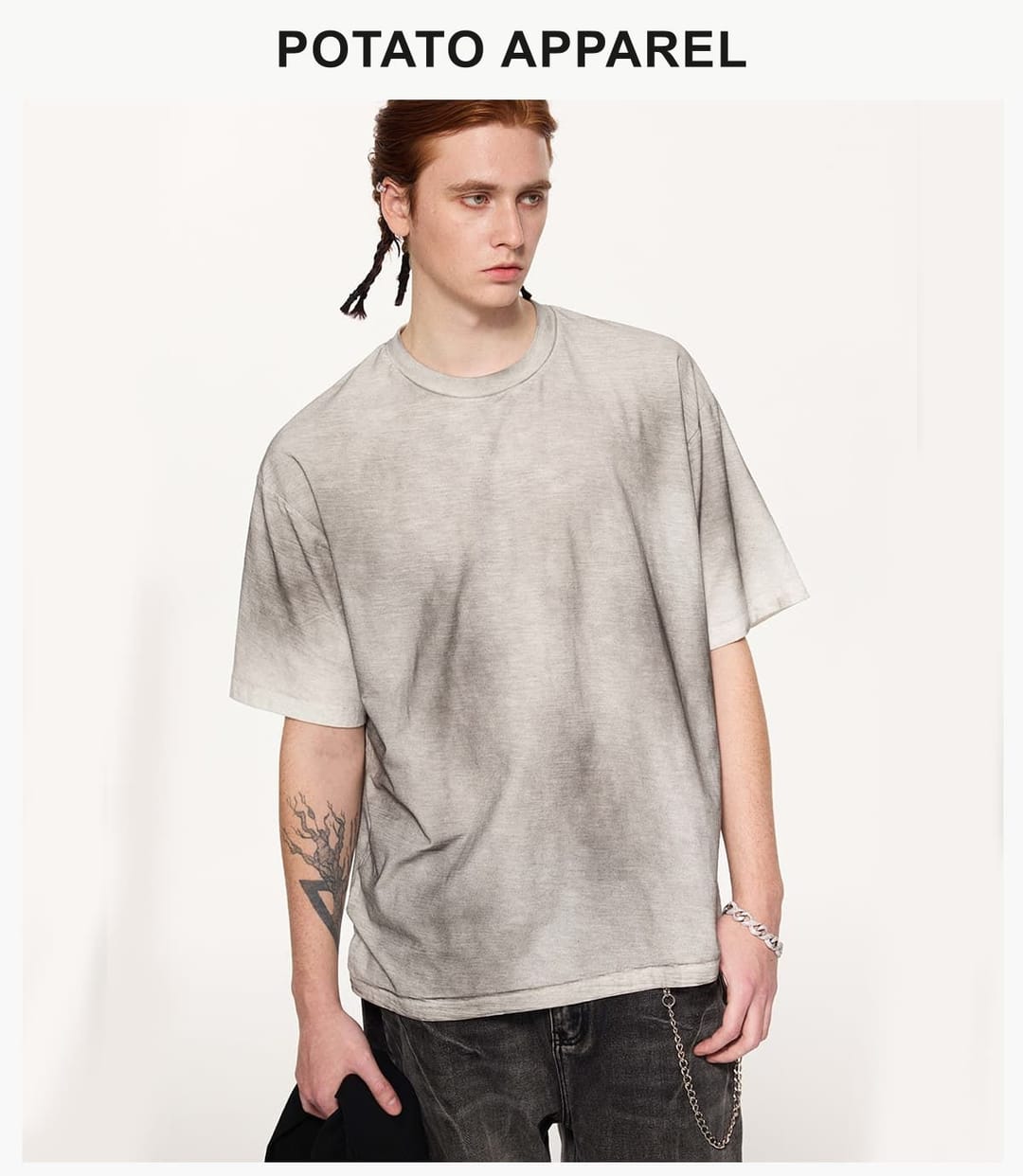 Hand-Dyed Linen Cotton Cooling Oversized T-shirt – detail 9