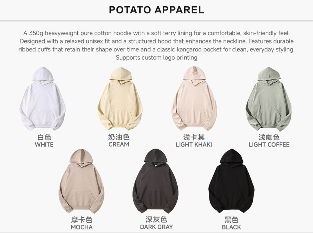 Heavy 100%Cotton Terry Oversized Hoodie – detail 3