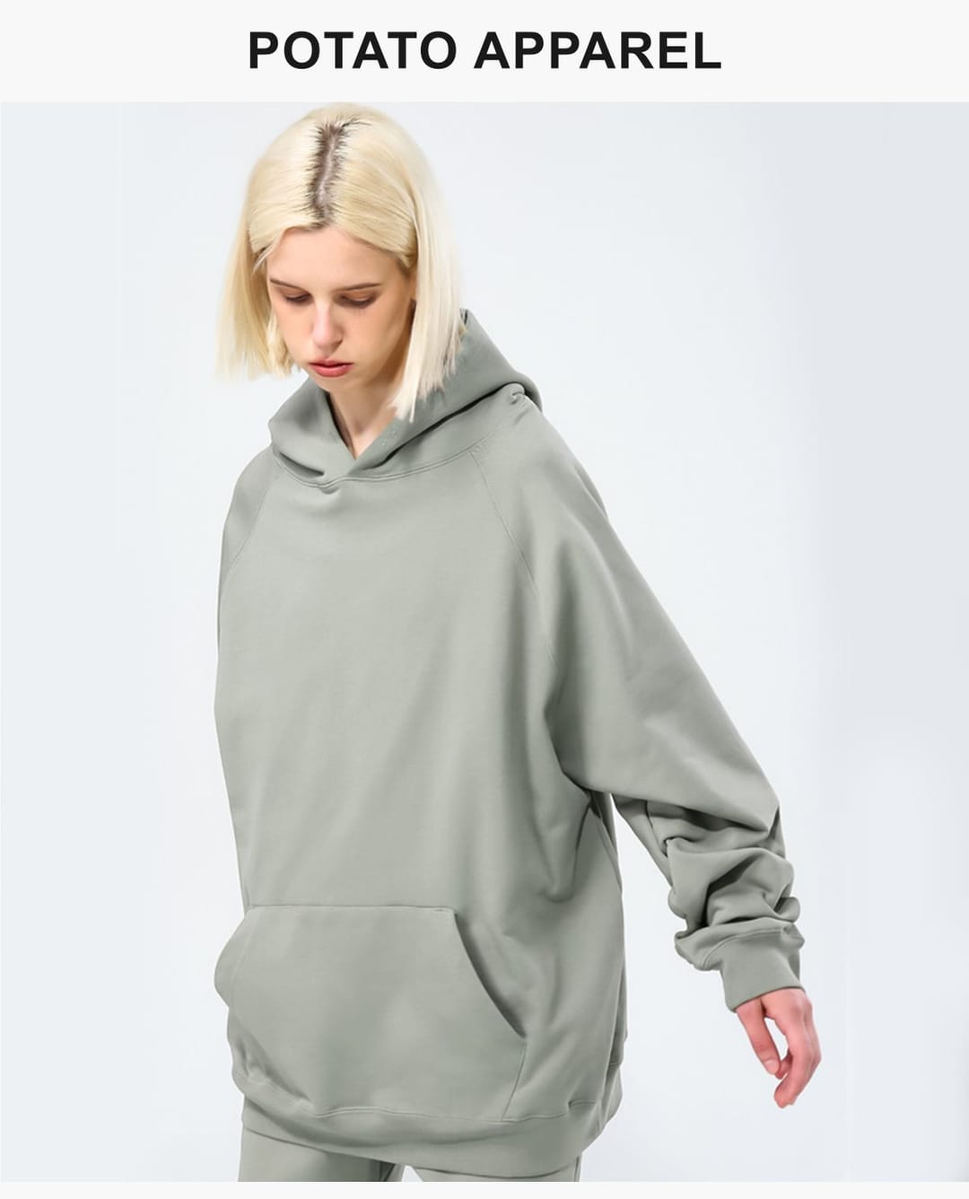 Heavy 100%Cotton Terry Oversized Hoodie – detail 7