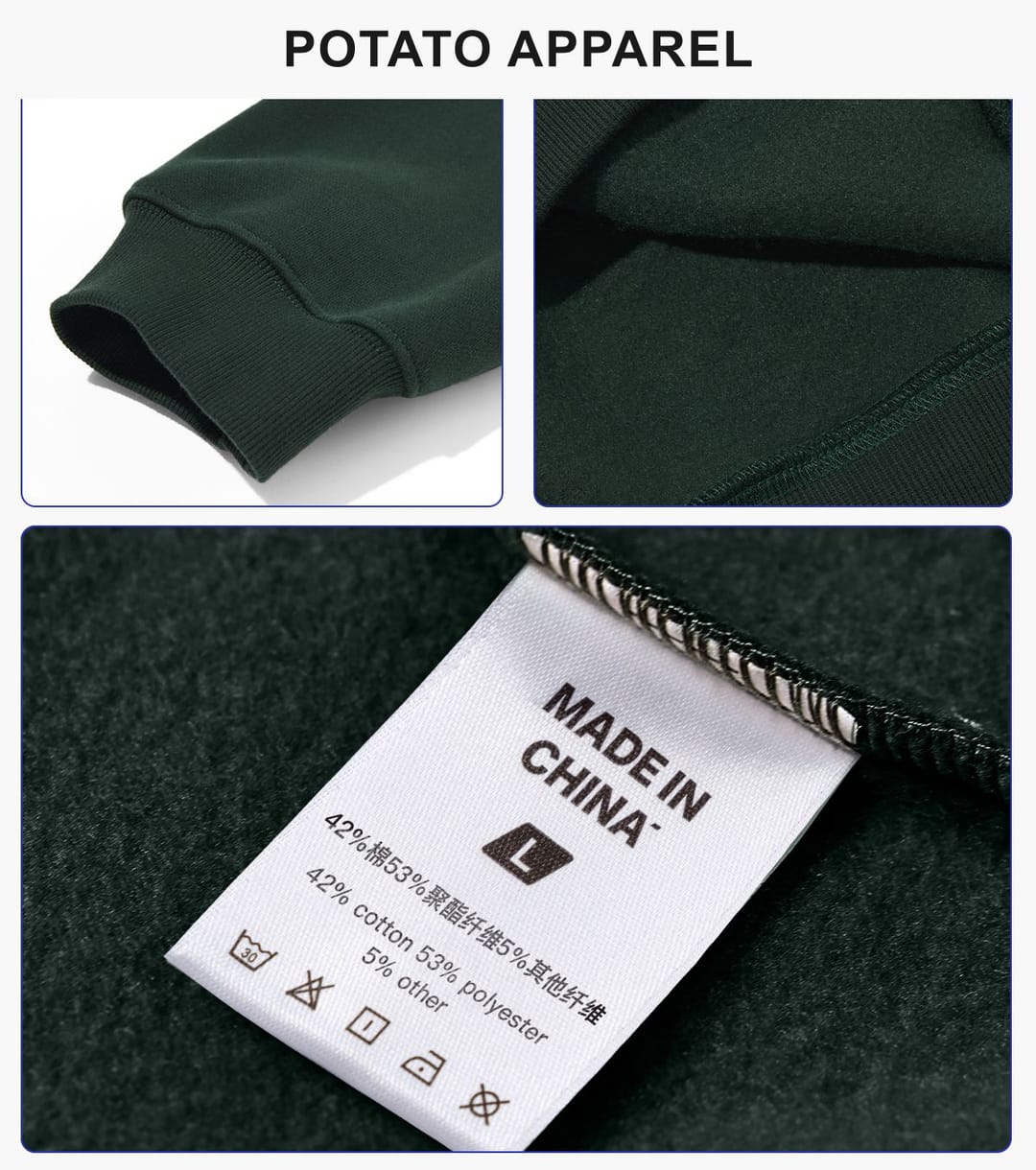 Heavy 345Gsm Fleece Oversized Boxy fit Hoodie – detail 6