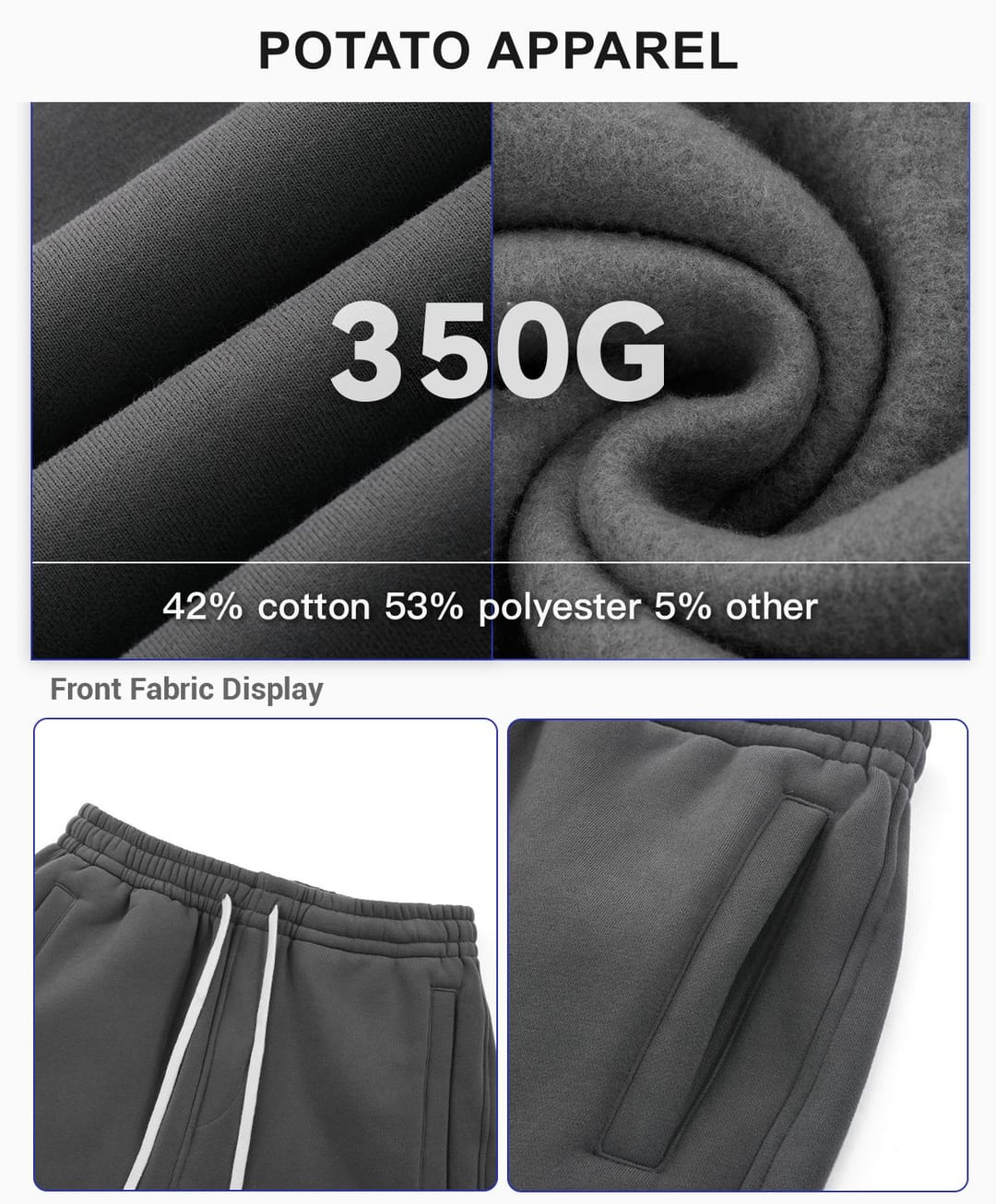 Heavy 350Gsm Fleece Oversized Jogger – detail 6