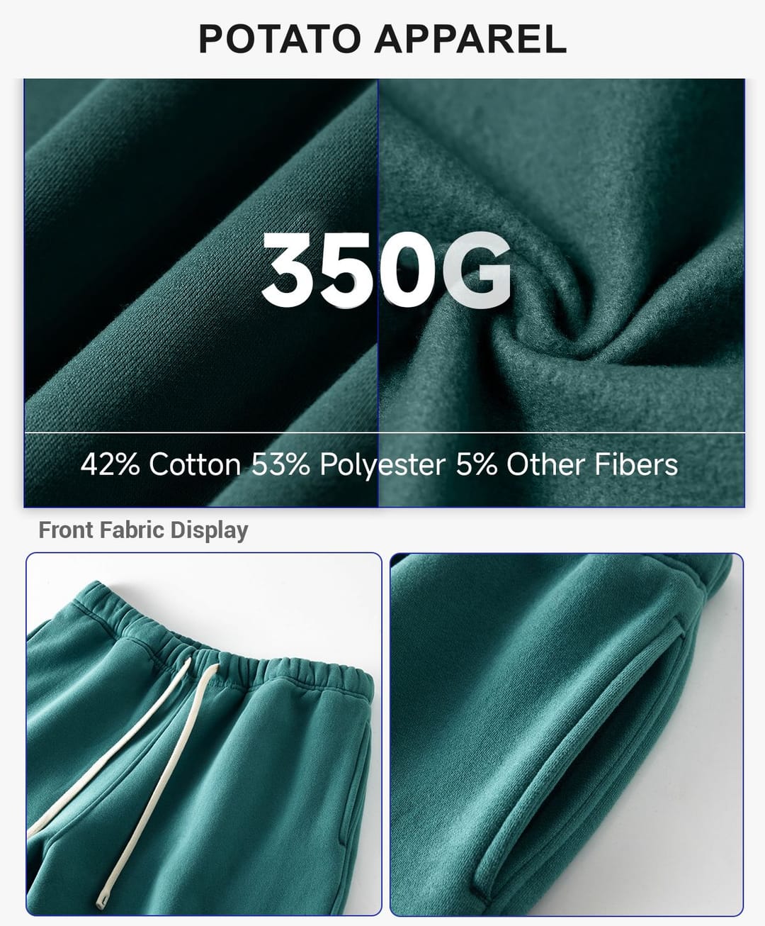 Heavy 350Gsm Fleece Oversized Sweatpant – detail 5
