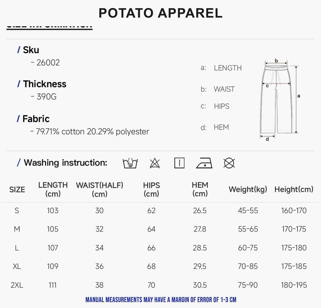 Heavy 390GSM Terry Elastic Distorted Pants – detail 2