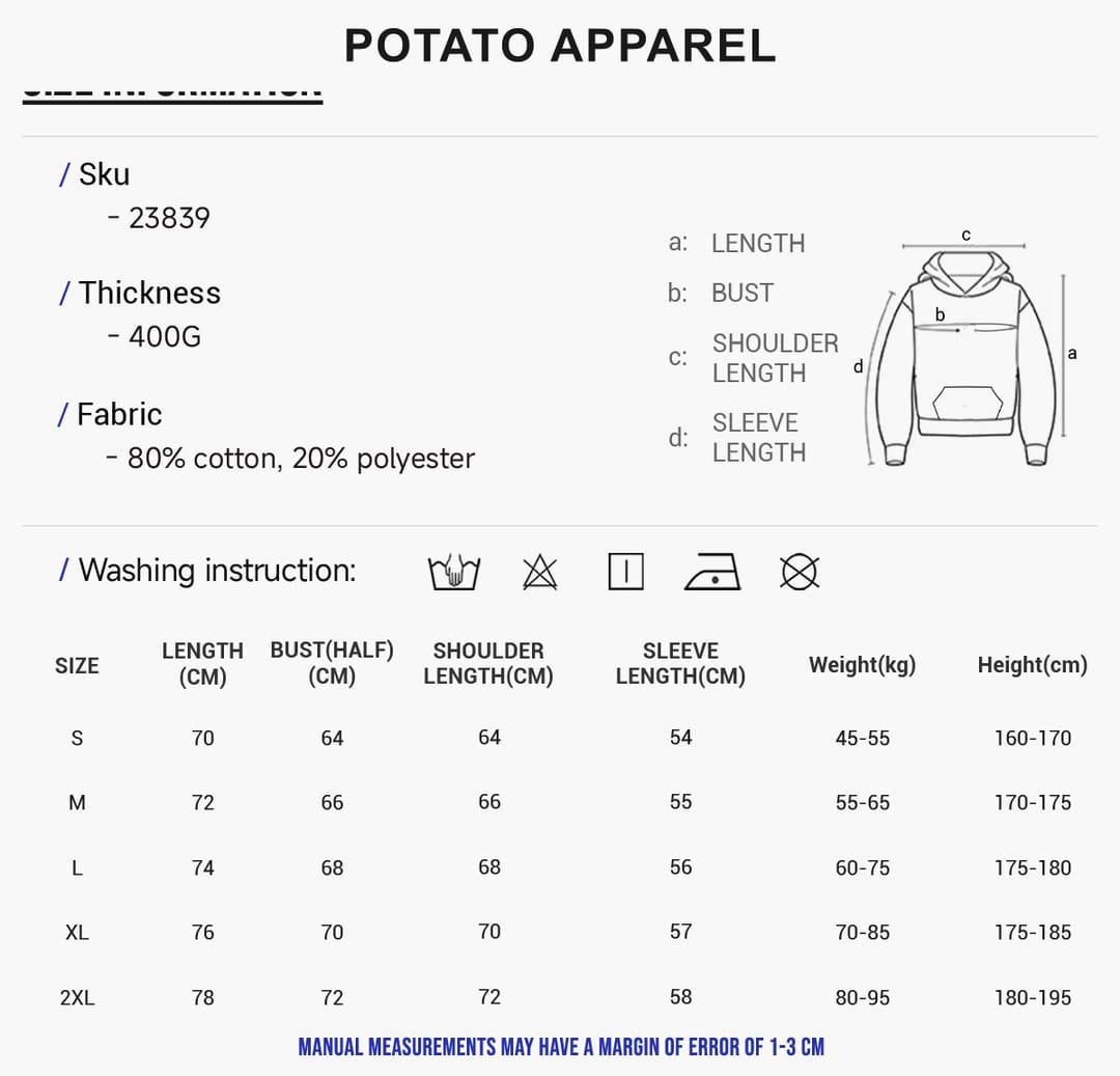Heavy 400Gsm Terry Oversized Unisex Hoodie – detail 2