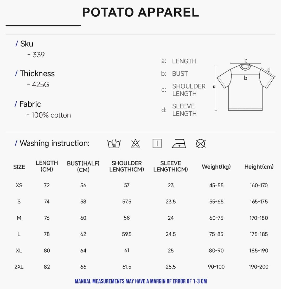 Heavy 425 GSM 16s 100% Cotton Oversized T-Shirt – detail 2