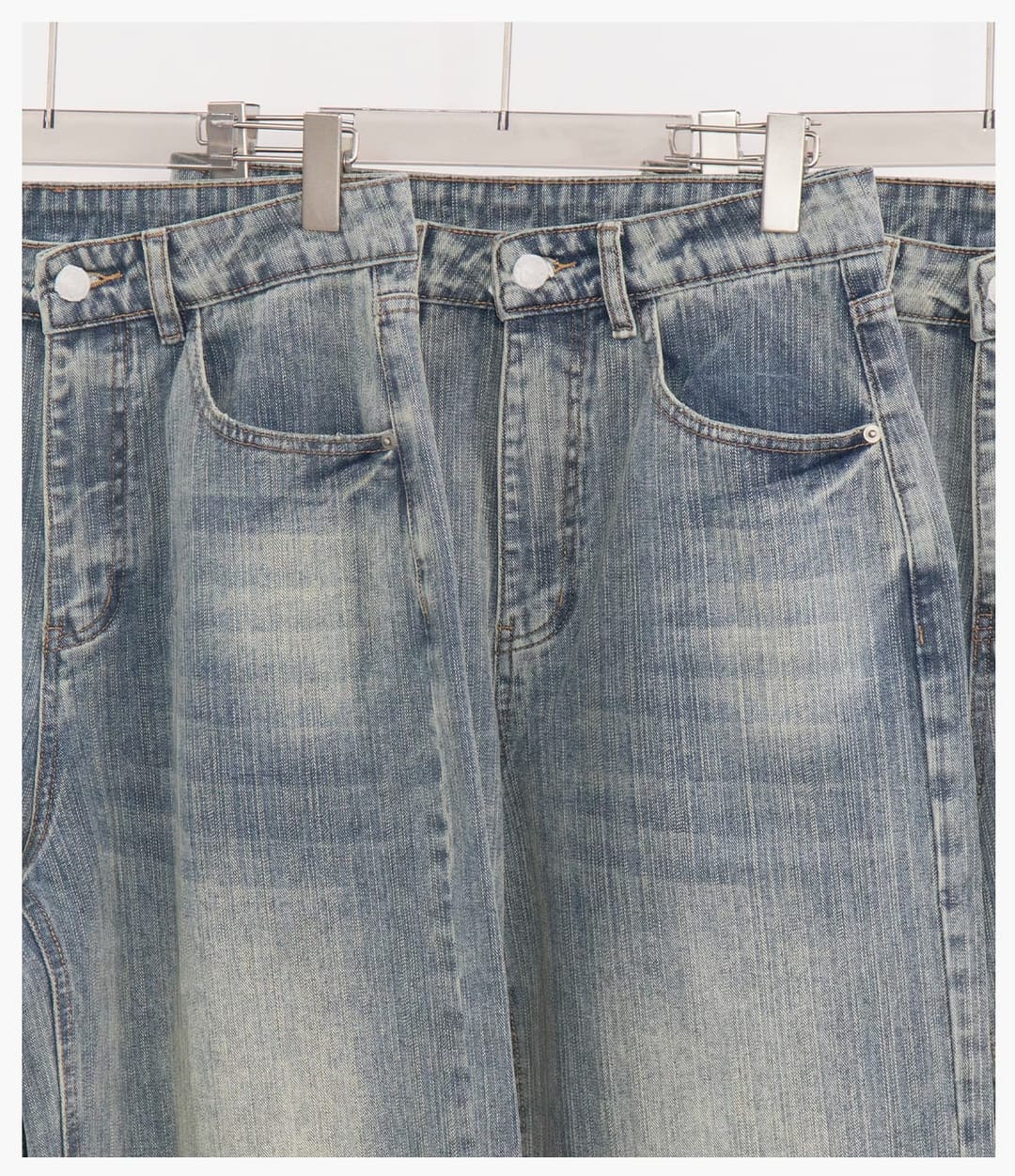 Heavy 430g Distressed Straight-Leg Jeans – detail 8