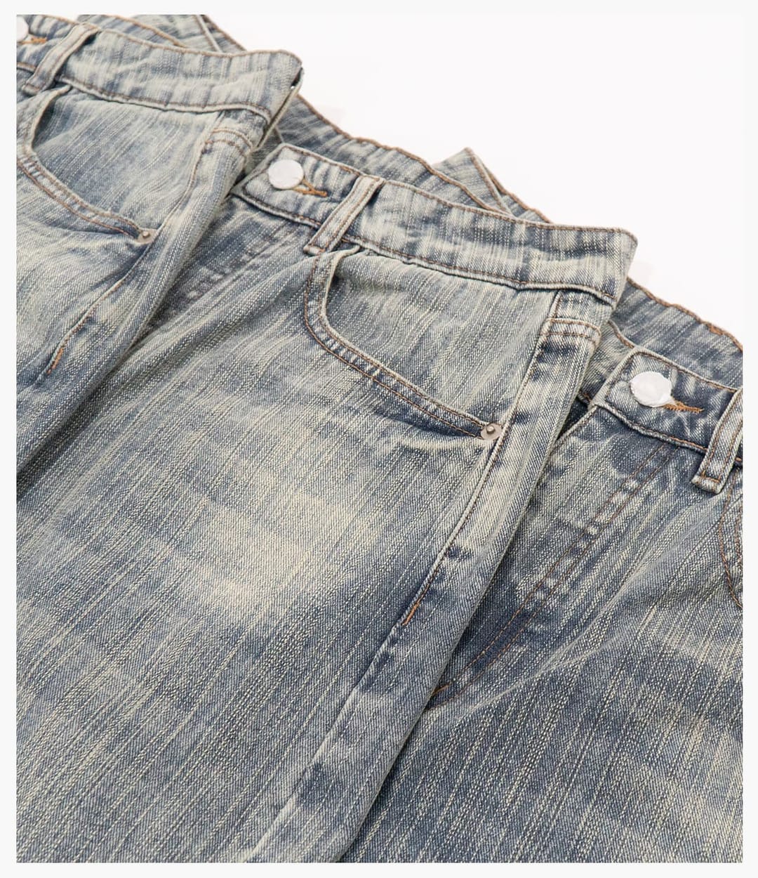 Heavy 430g Distressed Straight-Leg Jeans – detail 9