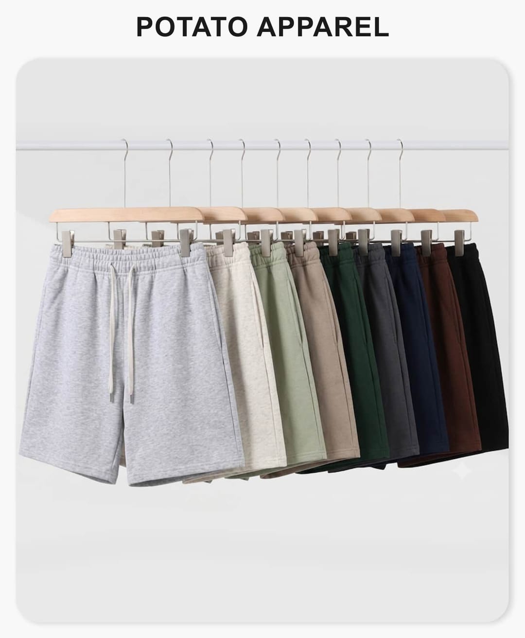 Heavy 450 GSM Terry Breathable Casual Shorts – detail 1