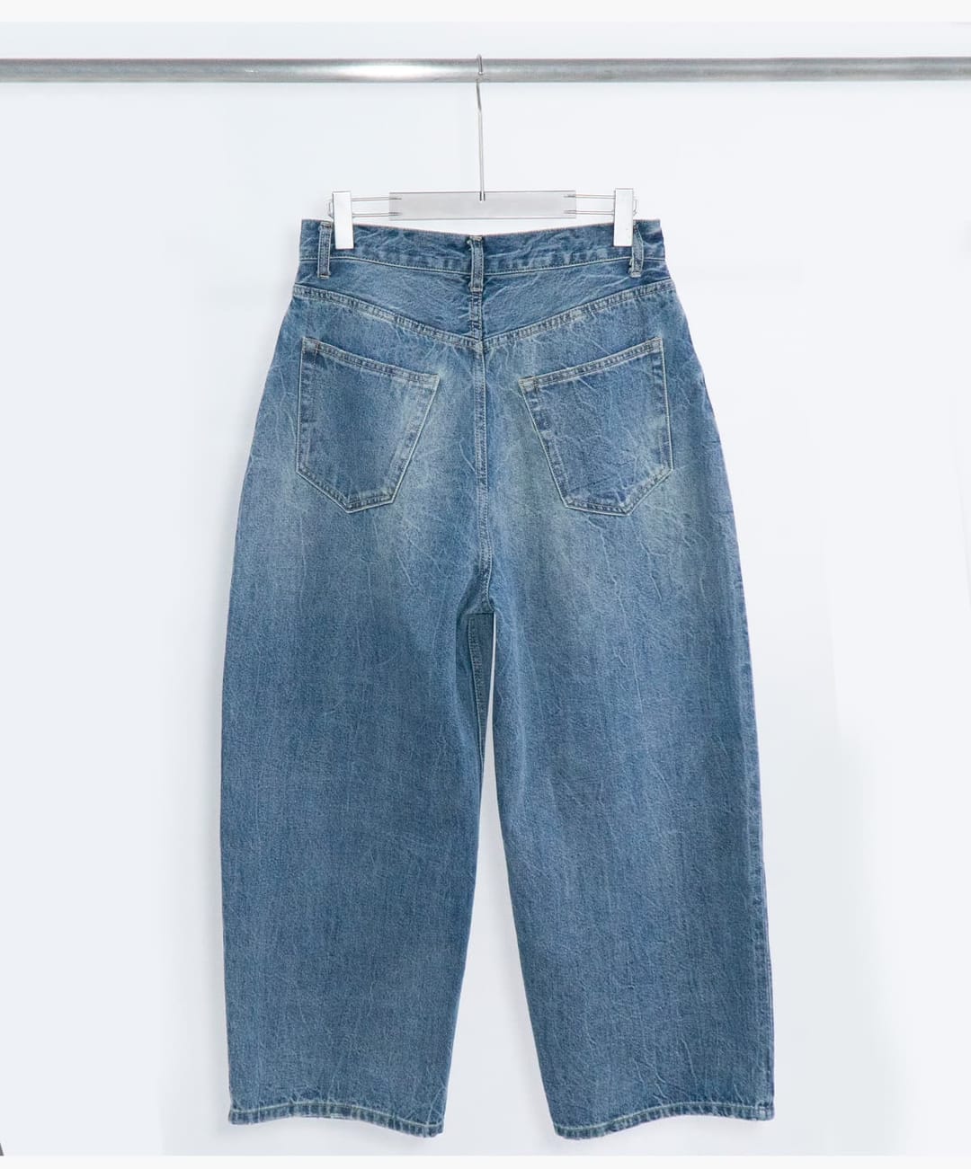 Heavy 543g Washed Distorted Wide-Leg Jeans – detail 12