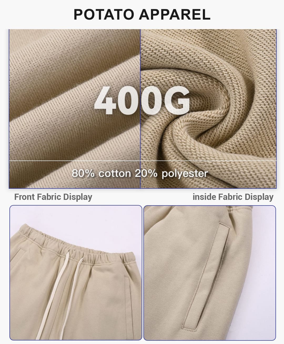 Heavy French Terry 400Gsm Joggers – detail 5