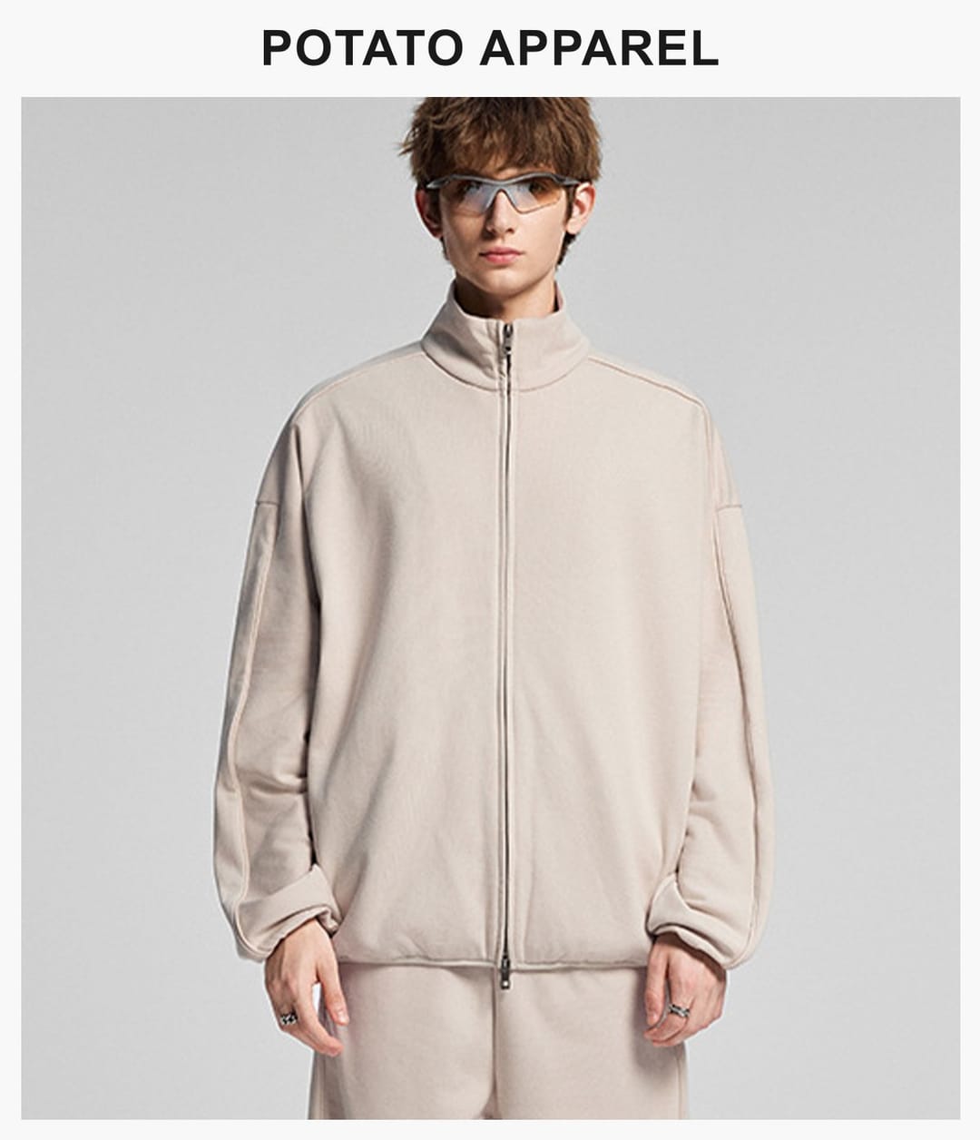 Heavy Terry 445Gsm Zip-up Oversized Jacket – detail 10