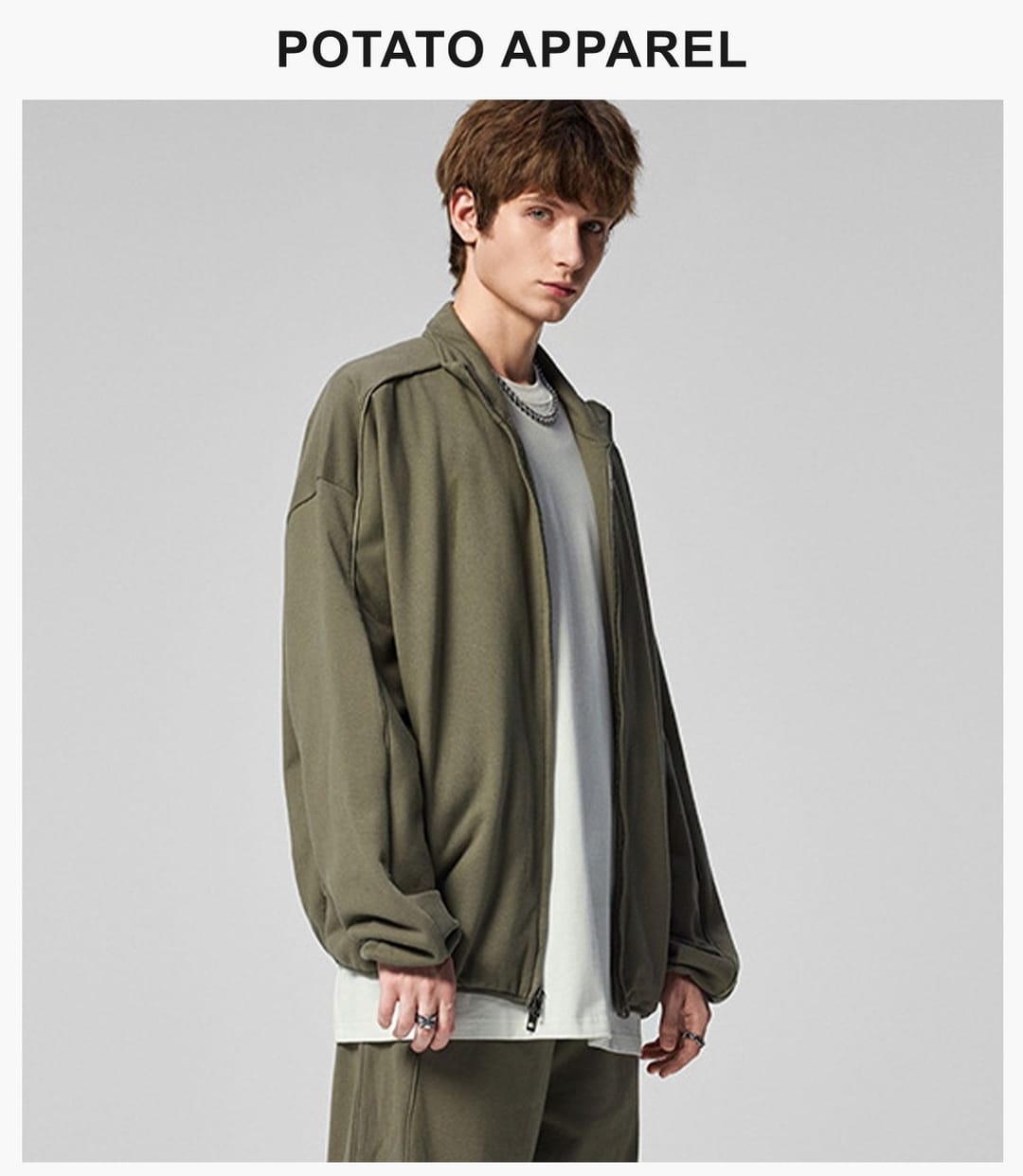Heavy Terry 445Gsm Zip-up Oversized Jacket – detail 9