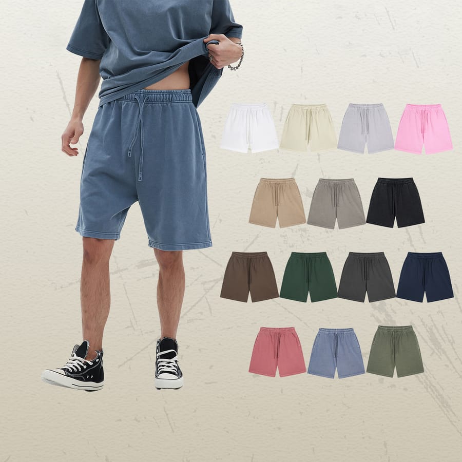 Heavy Weight 420Gsm Vintage Wash Cotton Terry Shorts