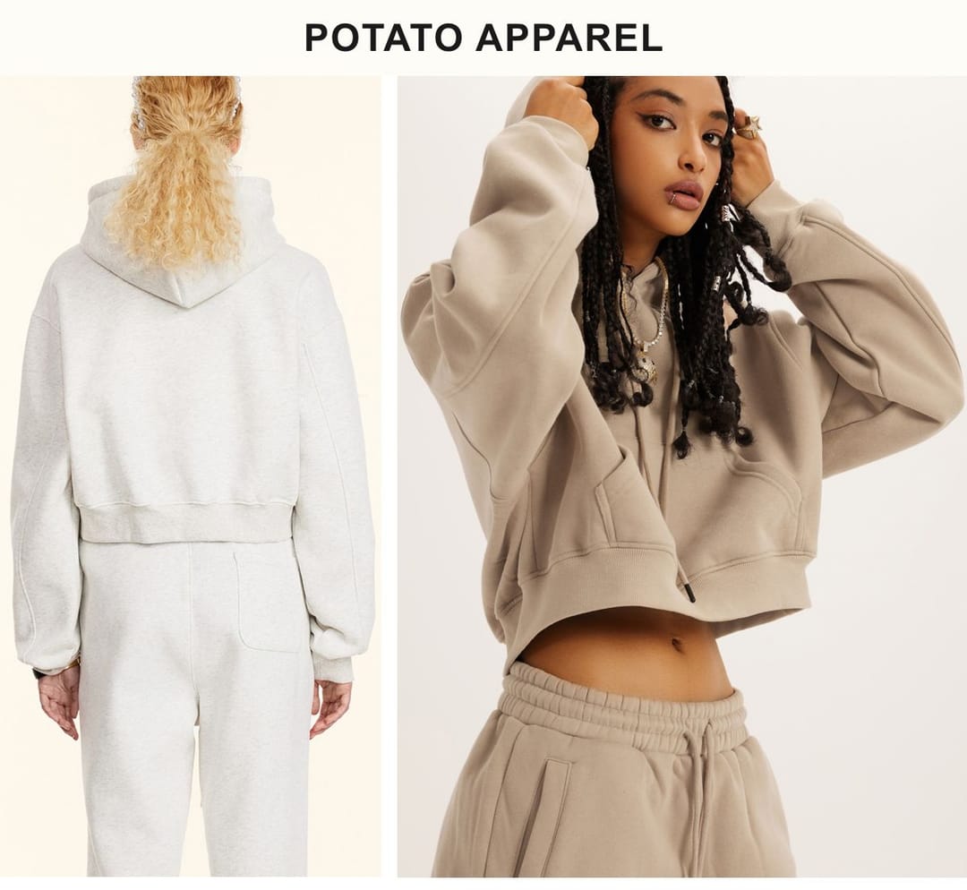 Heavy weight Fleece 345Gsm Cropped Hoodie – detail 10